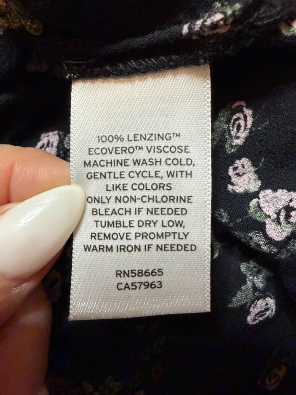 BP. Nordstrom S Black Floral Babydoll Dress | Puff Sleeve V-Neck | Ditsy Floral - Picture 8 of 9